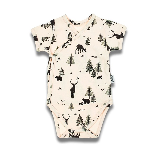 Baby cotton bodysuit with side fastening Nicol Bambi, size 56 (0-3m)