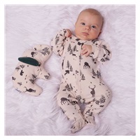 Baby cotton jumpsuit Nicol Bambi, size 56 (0-3m)