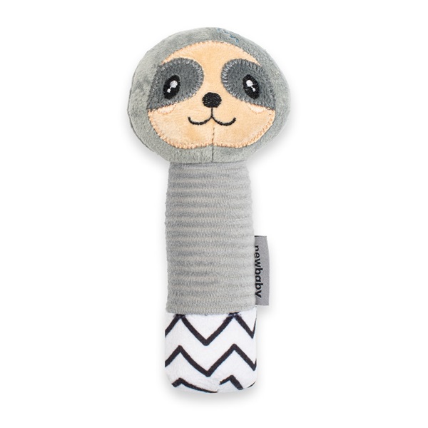 Plush Rattle with Squeaker New Baby Sloth