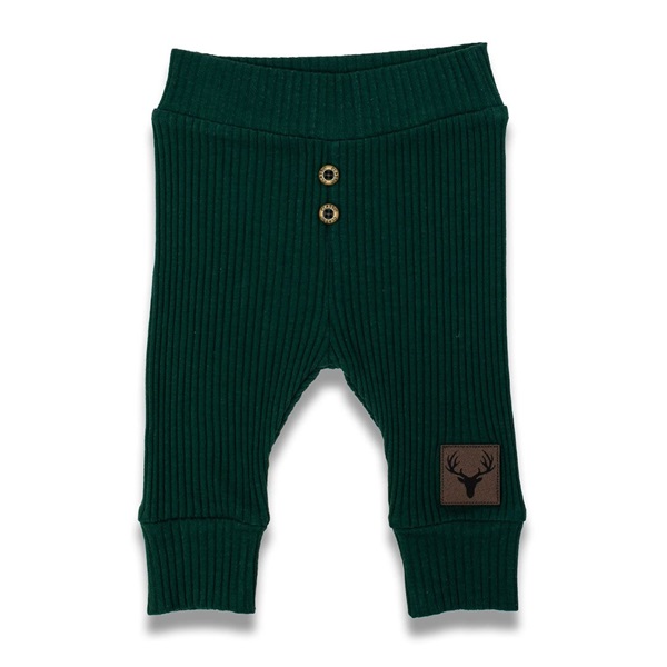 Baby cotton sweatpants Nicol Bambi green, size 56 (0-3m)