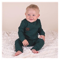 Baby cotton sweatpants Nicol Bambi green, size 56 (0-3m)