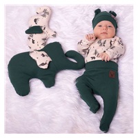 Baby Cotton Half Nappy Nicol Bambi Green, size 56 (0-3m)