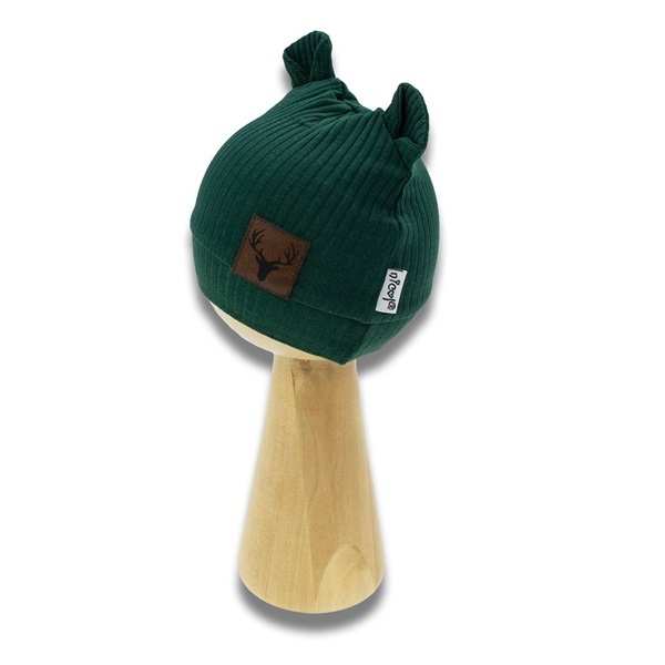 Baby cotton cap Nicol Bambi green, size 86 (12-18m)