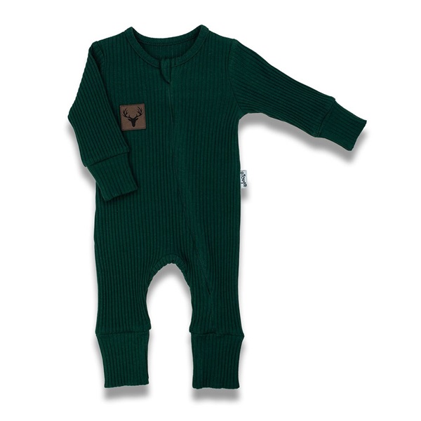 Baby cotton jumpsuit Nicol Bambi green, size 62 (3-6m)