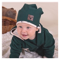 Baby cap Nicol Bambi green, size 56/62