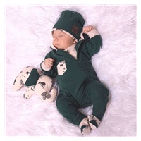 Baby tracksuit with hood Nicol Bambi green, size 56 (0-3m)