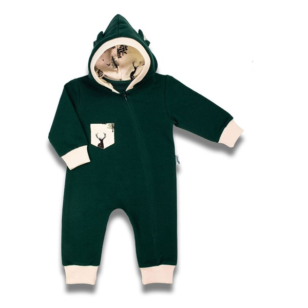 Baby tracksuit with hood Nicol Bambi green, size 62 (3-6m)