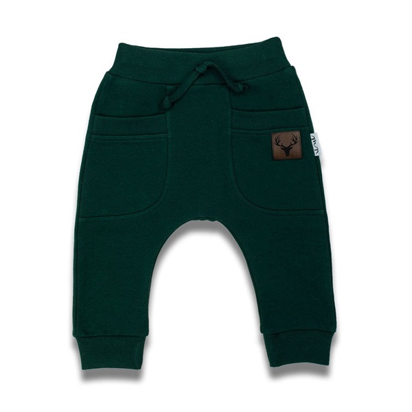 Baby sweatpants Nicol Bambi green, size 56 (0-3m)