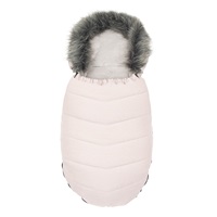 New Baby baby bib with fur coat dusty pink