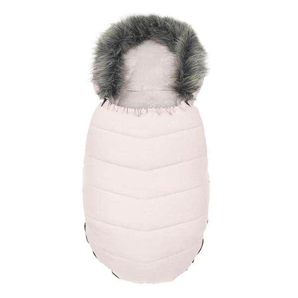 New Baby baby bib with fur coat dusty pink