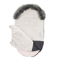 New Baby baby bib with fur coat dusty pink