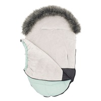 New Baby baby bib with fur coat dusty green