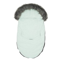 New Baby baby bib with fur coat dusty green