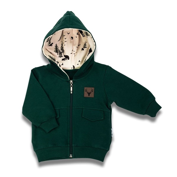 Baby hoodie Nicol Bambi green, size 74 (6-9m)