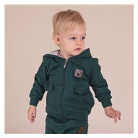 Baby hoodie Nicol Bambi green, size 74 (6-9m)