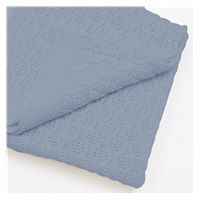 Bamboo knitted blanket New Baby with pattern 100x80 cm blue