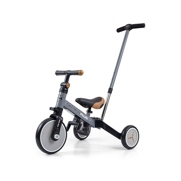 Milly Mally Optimus Plus 4in1 tricycle with guide bar grey