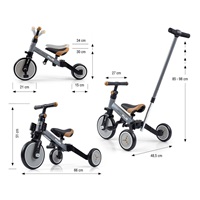 Milly Mally Optimus Plus 4in1 tricycle with guide bar grey