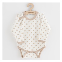 New Baby Classic II baby body with stars beige, size 74 (6-9m)