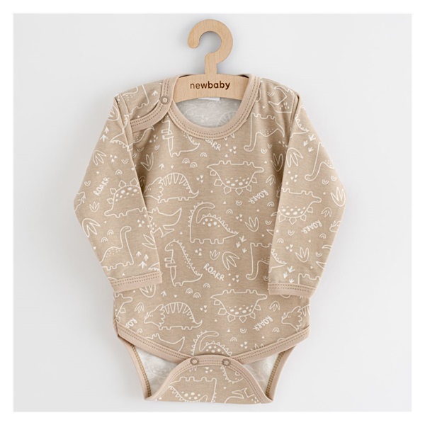 Baby body New Baby Classic II dino beige, size 74 (6-9m)