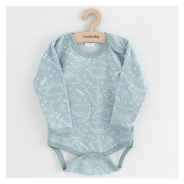 Baby body New Baby Classic II dino mint, size 80 (9-12m)