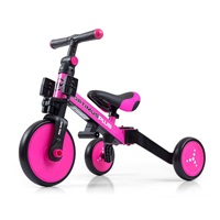 Milly Mally Optimus Plus 4in1 tricycle with guide bar pink