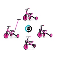 Milly Mally Optimus Plus 4in1 tricycle with guide bar pink