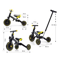 Milly Mally Optimus Plus 4in1 tricycle with guide bar black