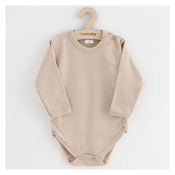 New Baby Classic II full-zip baby bodysuit light beige, size 50