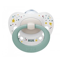 NUK Signature Soother 0-6m green and white, size 0-6 m