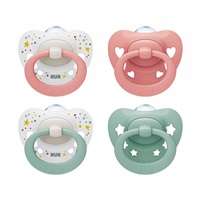 NUK Signature Soother 0-6m green and white, size 0-6 m