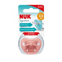 NUK Signature Soother 0-6m green and white, size 0-6 m