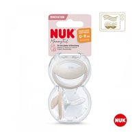 NUK MommyFeel Soother 0-9m 2 pcs peachy cream