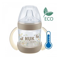 NUK for Nature baby learning bottle with temperature control 6-18m brown