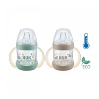 NUK for Nature baby learning bottle with temperature control 6-18m brown