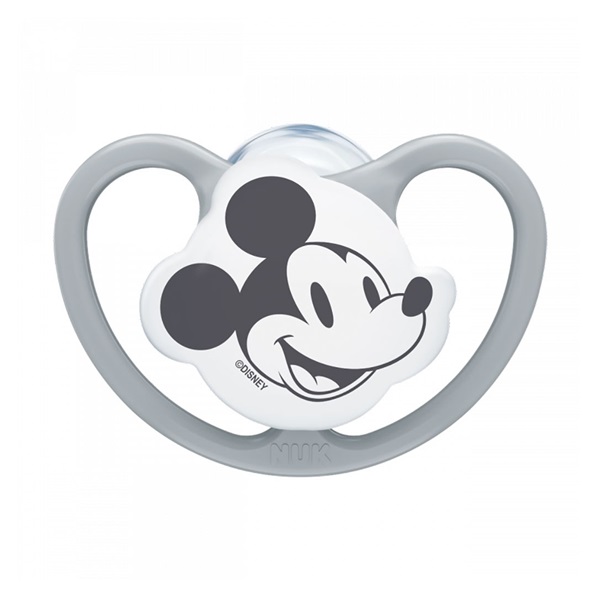 NUK Space NUK 0-6m Disney Mickey Mouse Soother grey, size 0-6 m