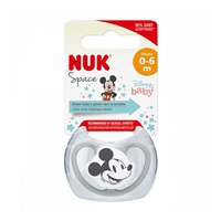 NUK Space NUK 0-6m Disney Mickey Mouse Soother grey, size 0-6 m