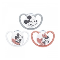 NUK Space NUK 0-6m Disney Mickey Mouse Soother grey, size 0-6 m