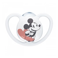 NUK Space NUK 0-6m Disney Mickey Mouse Soother White, size 0-6 m