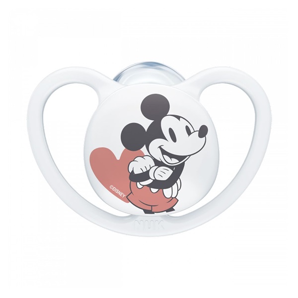 NUK Space NUK 0-6m Disney Mickey Mouse Soother White, size 0-6 m