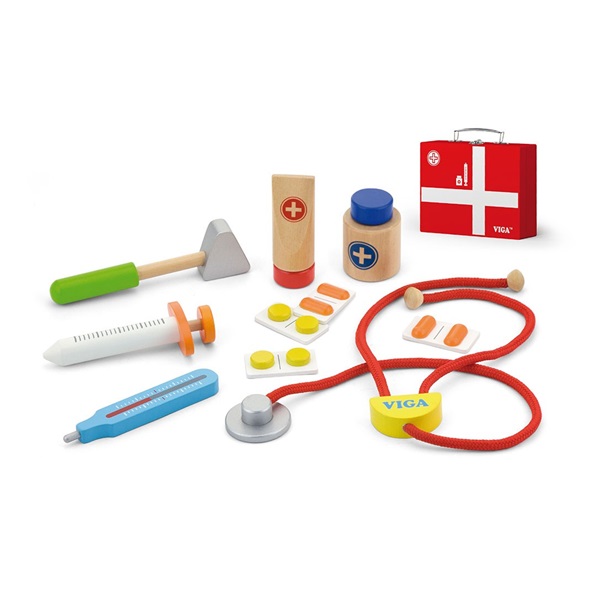 Medical wooden set in Viga case