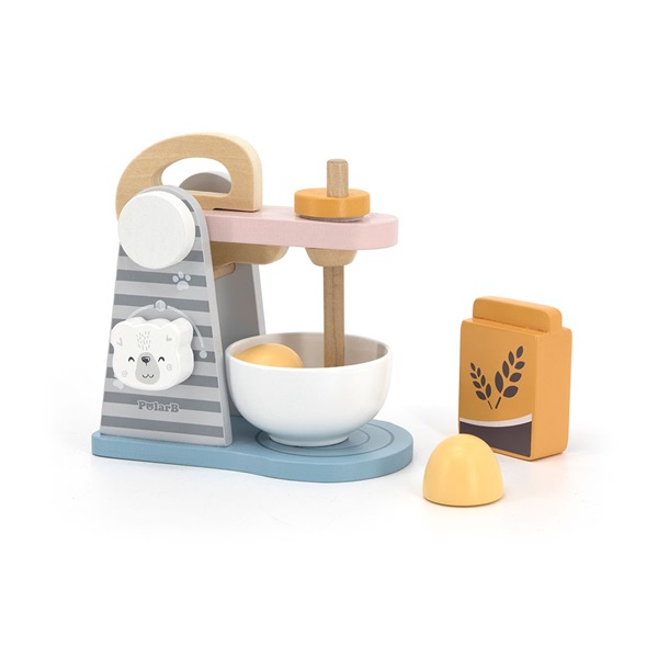 Wooden mixer with teddy bear PolarB Viga