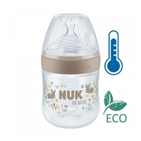 NUK for Nature Infant Learning Bottle with Temperature Control S Brown