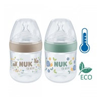 NUK for Nature Infant Learning Bottle with Temperature Control S Brown