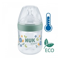 NUK for Nature Infant Learning Bottle with Temperature Control S Green