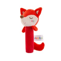 Baby whistling plush toy with rattle Akuku Fox