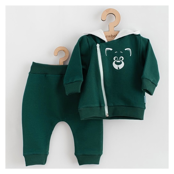 Baby Sweatpants and Sweatshirt New Baby Animals Bear green, size 92 (18-24m)