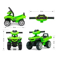 Kids Scooter with Sound Quad Bike Milly Mally Monster Green