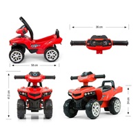 Baby Scooter with Sound Quad Bike Milly Mally Monster Red