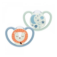 NUK Happy Nights pacifier 6-18m 2pcs/BOX boy, size 6-18 m